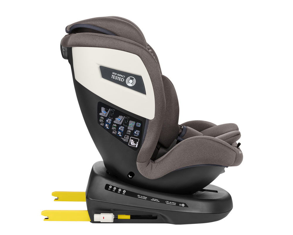 Scaun auto cu isofix 40-150 cm KikkaBoo i-Cruise i-SIZE Brown - 9