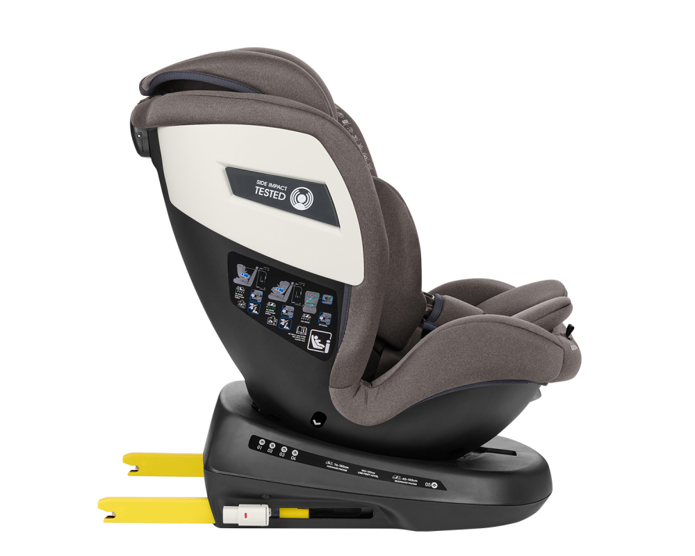 Scaun auto cu isofix 40-150 cm KikkaBoo i-Cruise i-SIZE Brown - 10