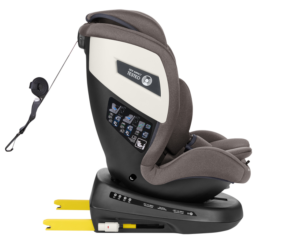 Scaun auto cu isofix 40-150 cm KikkaBoo i-Cruise i-SIZE Brown - 11