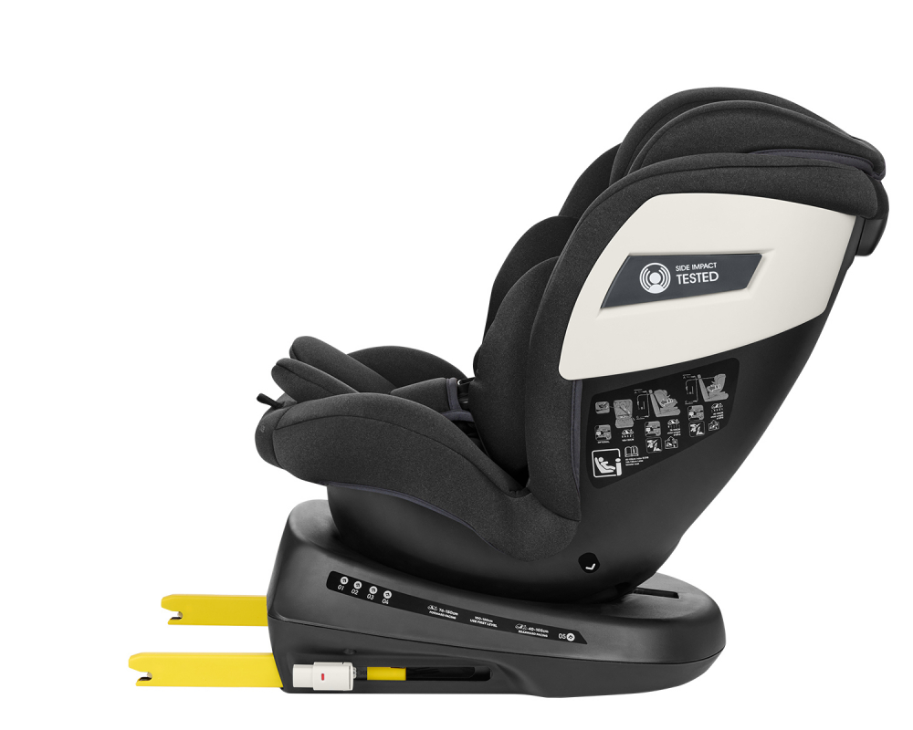 Scaun auto cu isofix 40-150 cm KikkaBoo i-Cruise i-SIZE Negru - 2 | YEO