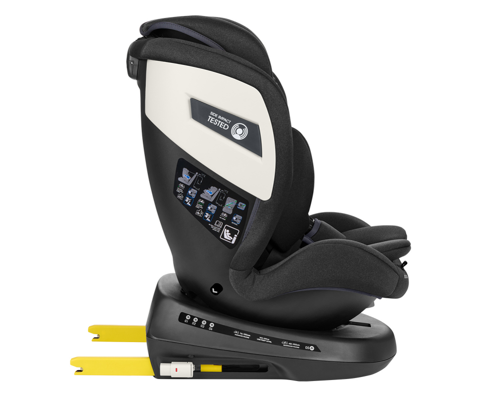 Scaun auto cu isofix 40-150 cm KikkaBoo i-Cruise i-SIZE Negru - 7