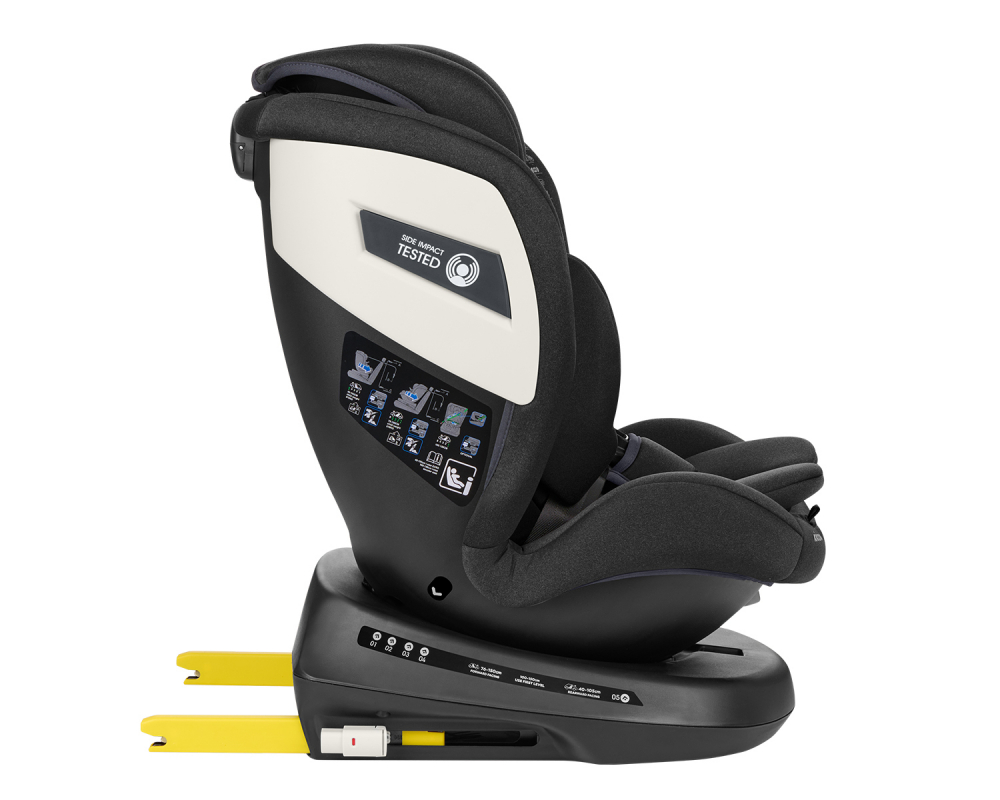 Scaun auto cu isofix 40-150 cm KikkaBoo i-Cruise i-SIZE Negru - 8