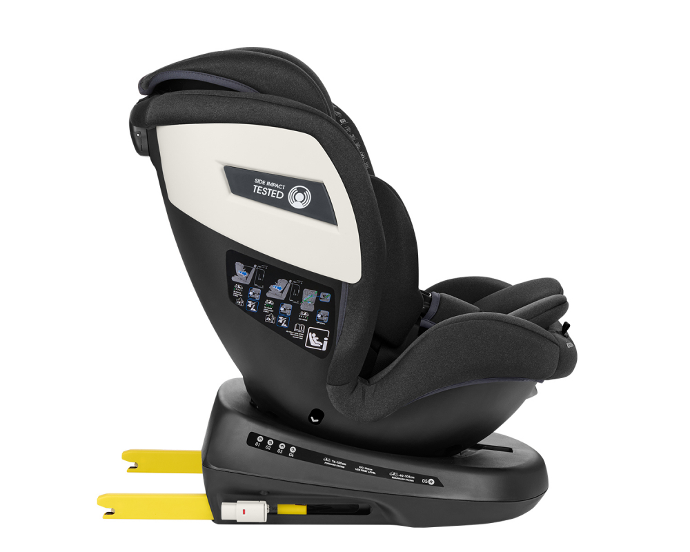 Scaun auto cu isofix 40-150 cm KikkaBoo i-Cruise i-SIZE Negru - 10