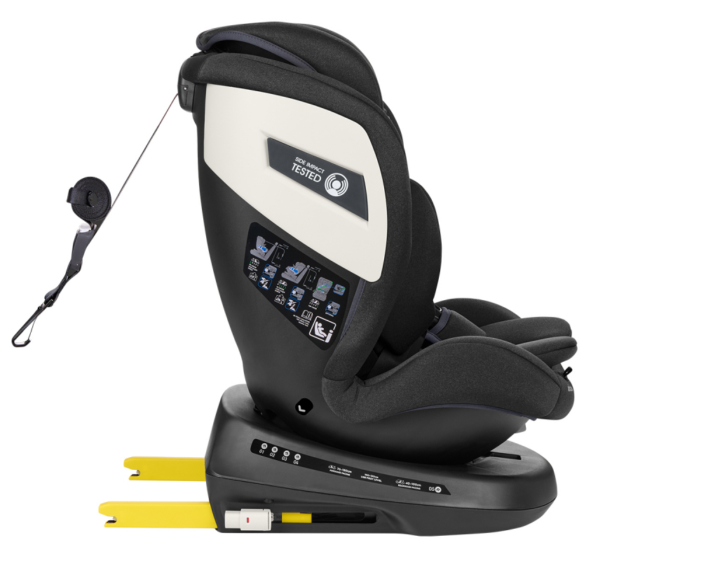 Scaun auto cu isofix 40-150 cm KikkaBoo i-Cruise i-SIZE Negru - 11