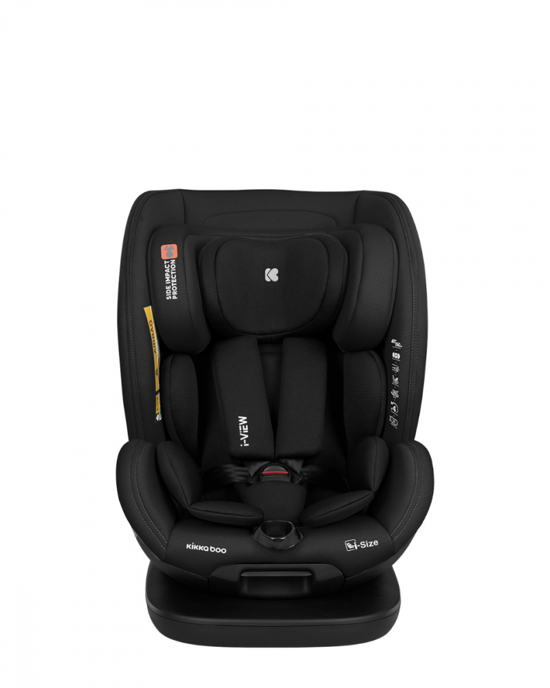 Scaun auto cu isofix KikkaBoo 40-150 cm i-View i-SIZE Black - 1