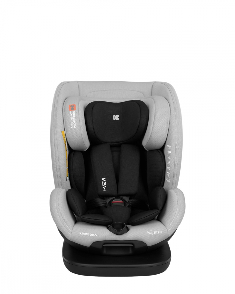 Scaun auto cu isofix KikkaBoo 40-150 cm i-View i-SIZE Light Grey - 1