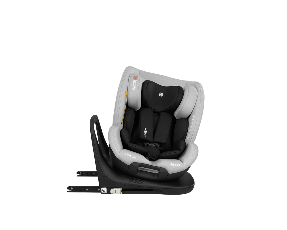 Scaun auto cu isofix KikkaBoo 40-150 cm i-View i-SIZE Light Grey - 6