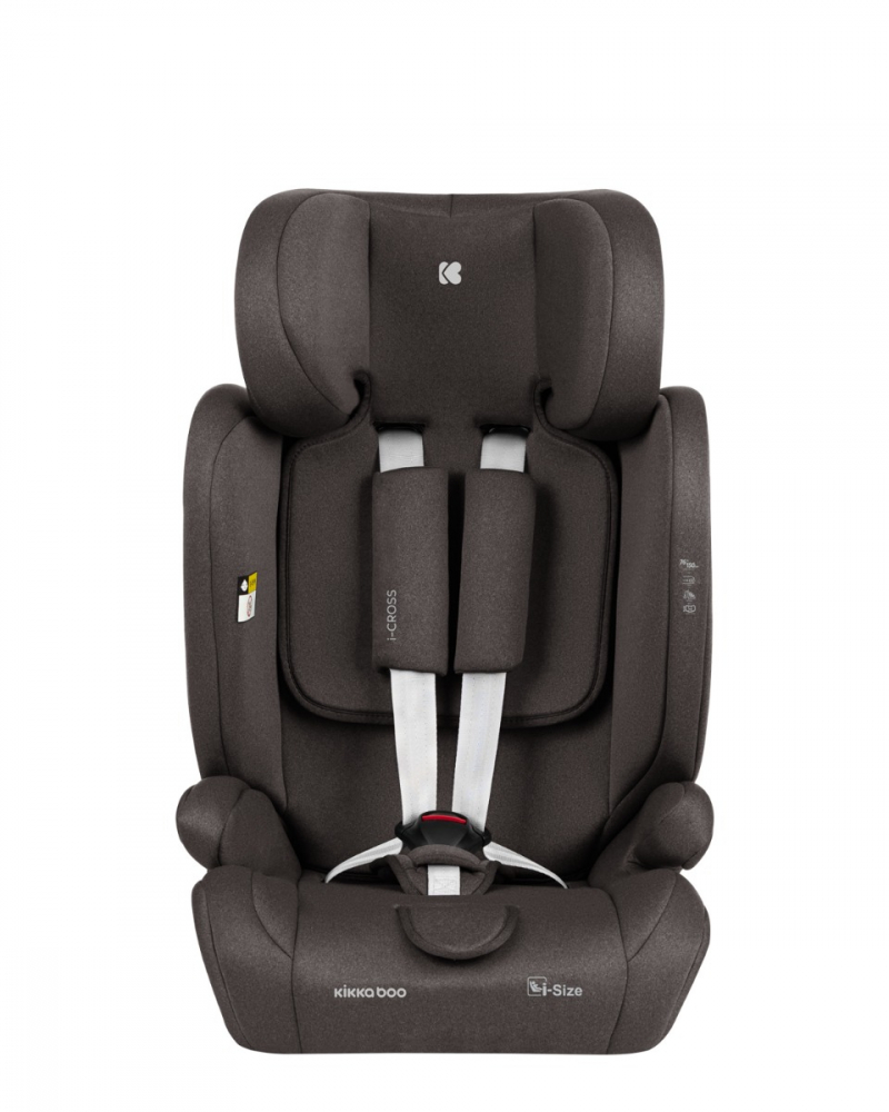 Scaun auto cu isofix KikkaBoo 76-150 cm i-Cross i-SIZE Brown - 1