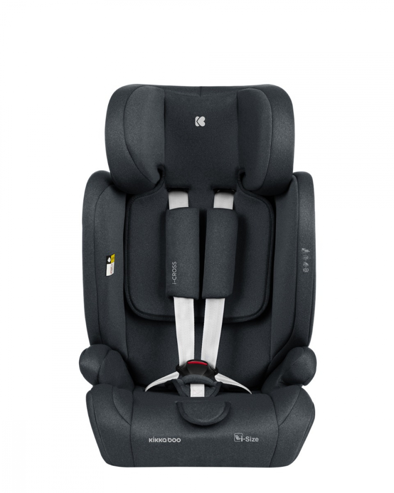 Scaun auto cu isofix KikkaBoo 76-150 cm i-Cross i-SIZE Dark Grey - 1