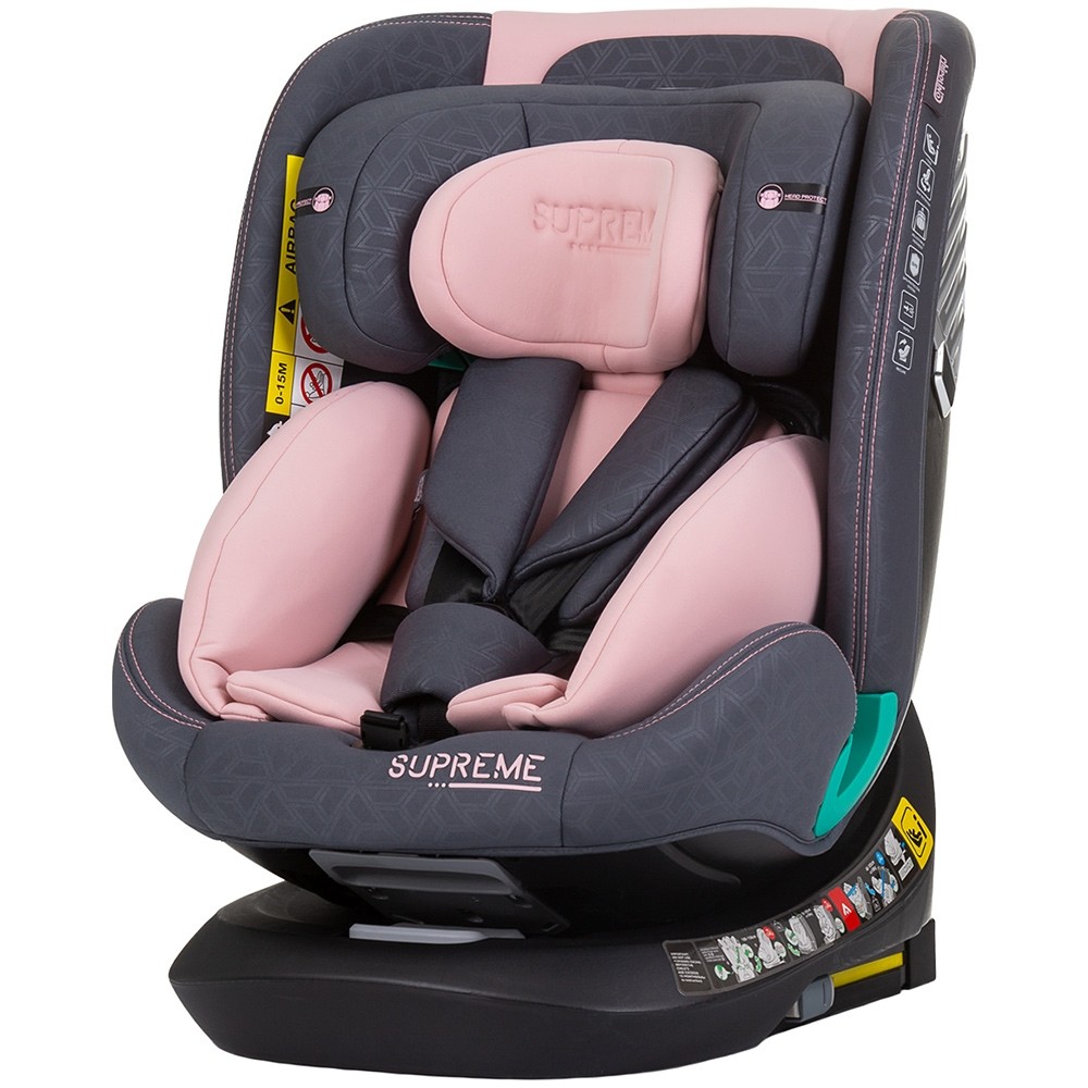 Scaun auto Chipolino Supreme cu sistem Isofix I-Size 40-150 cm flamingo - 2