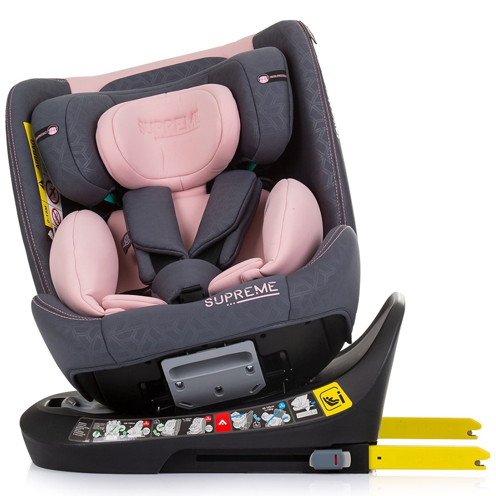 Scaun auto Chipolino Supreme cu sistem Isofix I-Size 40-150 cm flamingo - 3