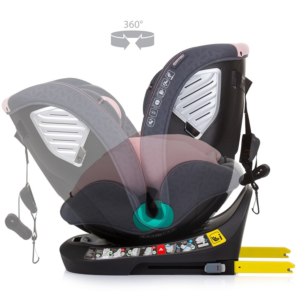 Scaun auto Chipolino Supreme cu sistem Isofix I-Size 40-150 cm flamingo - 5