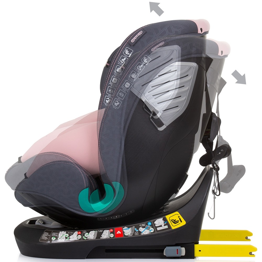 Scaun auto Chipolino Supreme cu sistem Isofix I-Size 40-150 cm flamingo - 6