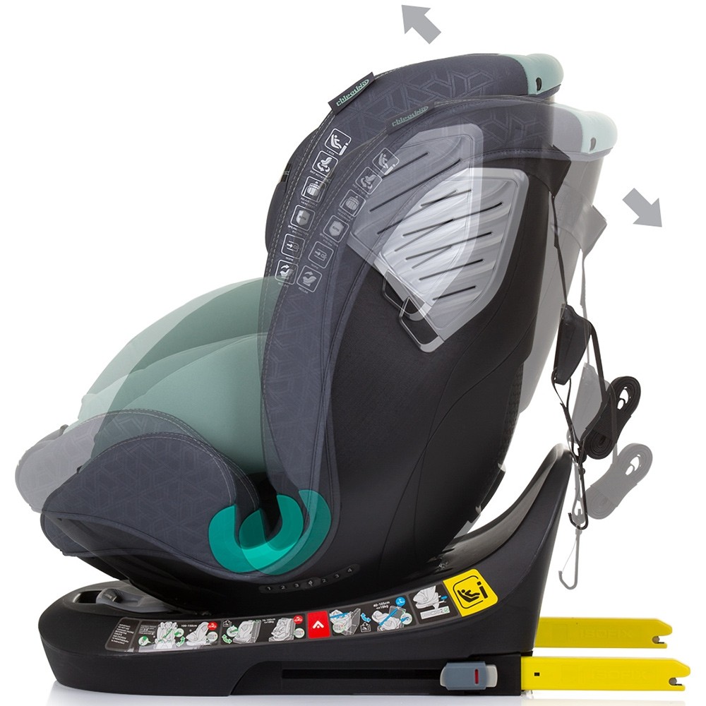 Scaun auto Chipolino Supreme cu sistem Isofix I-Size 40-150 cm pastel green - 2