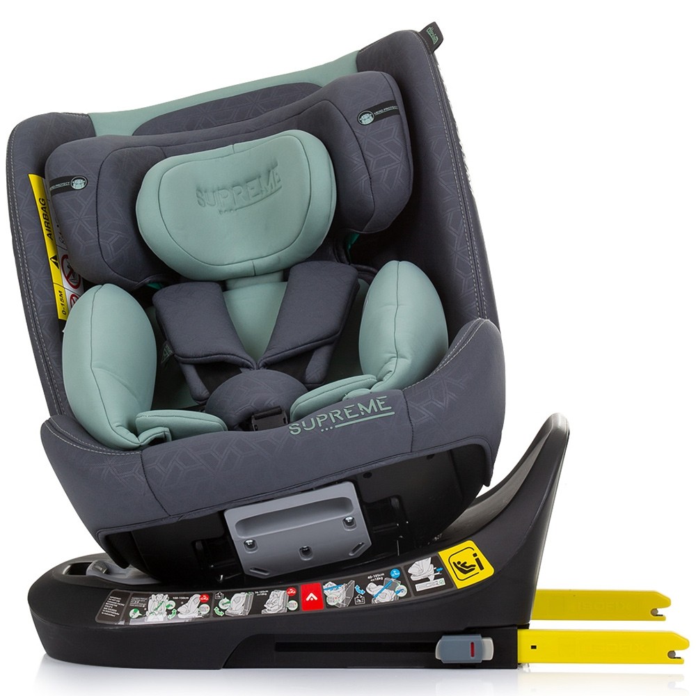 Scaun auto Chipolino Supreme cu sistem Isofix I-Size 40-150 cm pastel green - 3