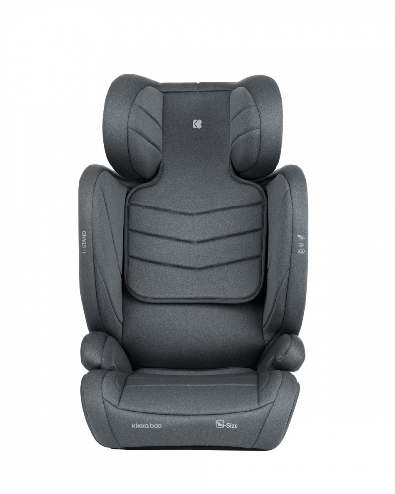 Scaun auto cu isofix KikkaBoo 100-150 cm i-Stand i-SIZE Dark Grey - 1