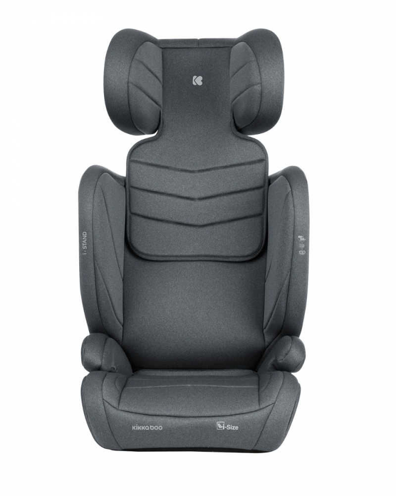 Scaun auto cu isofix KikkaBoo 100-150 cm i-Stand i-SIZE Dark Grey - 2