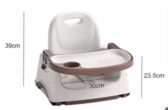 Scaun de masa Little Mom multifunctional 3in1 cu pernuta si roti Grey - 3 | YEO