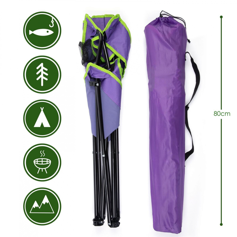 Scaun pentru camping violet verde - 3 | YEO