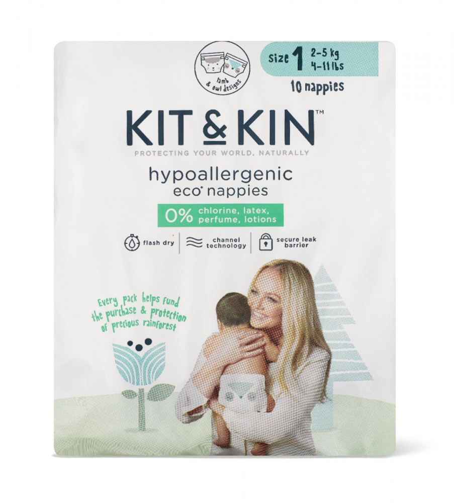 Scutece hipoalergenice Eco KitKin marimea 1 2-5 kg 10 buc