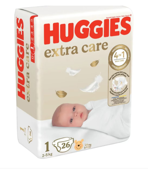Scutece Huggies Extra Care nr 1 Convi 26 buc 2-5 kg