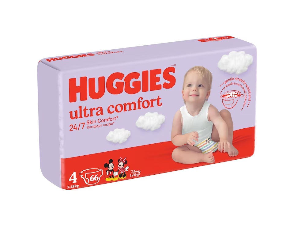 Scutece Huggies Ultra Comfort Mega Nr 4 7-18 kg 66 buc