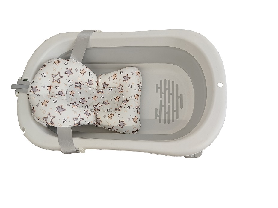 Set Cadita pliabila Little Mom cu Termometru si Hamac pentru copii Grey - 3 | YEO