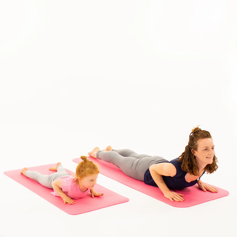 Set yoga mama copil saltele asortate si carduri incluse Sun and Moon Roz - 1 | YEO