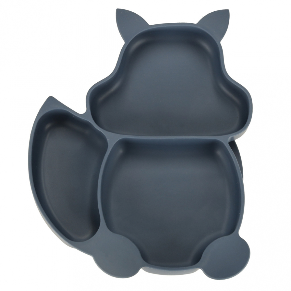 Set diversificare hrana bebelusi cu 9 elemente din silicon Dark Blue Squirrel - 2 | YEO