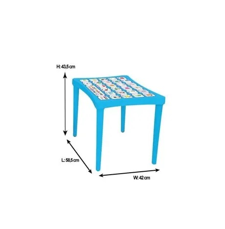 Set masuta cu 2 scaunele din plastic Pilsan Story Albastru