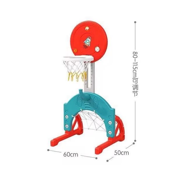 Spatiu de joaca 4 in 1 cu leagan,tobogan si piscina cu 200 bile joaca incluse Nichiduta Garden Tower Blue - 2 | YEO