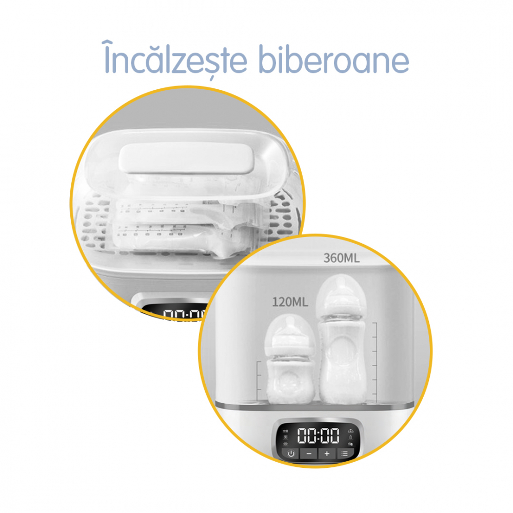 Sterilizator electric cu abur 8 biberoane 4 in 1 cu uscator Easycare Baby - 1 | YEO