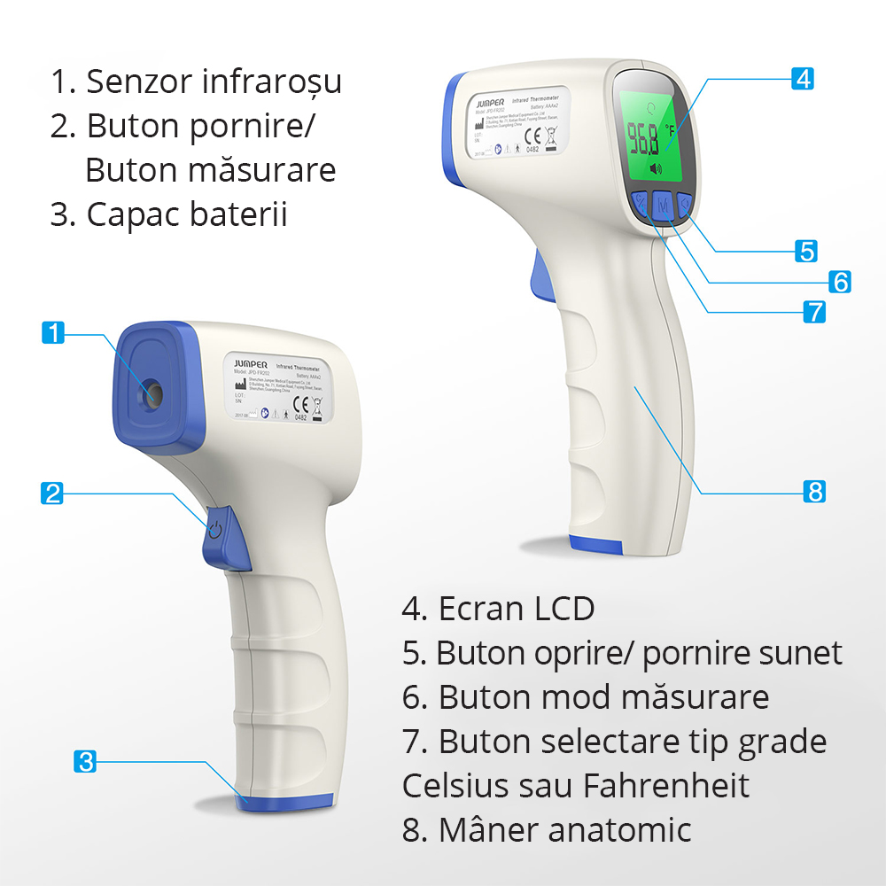 Termometru cu infrarosu non contact model FR 202 Jumper