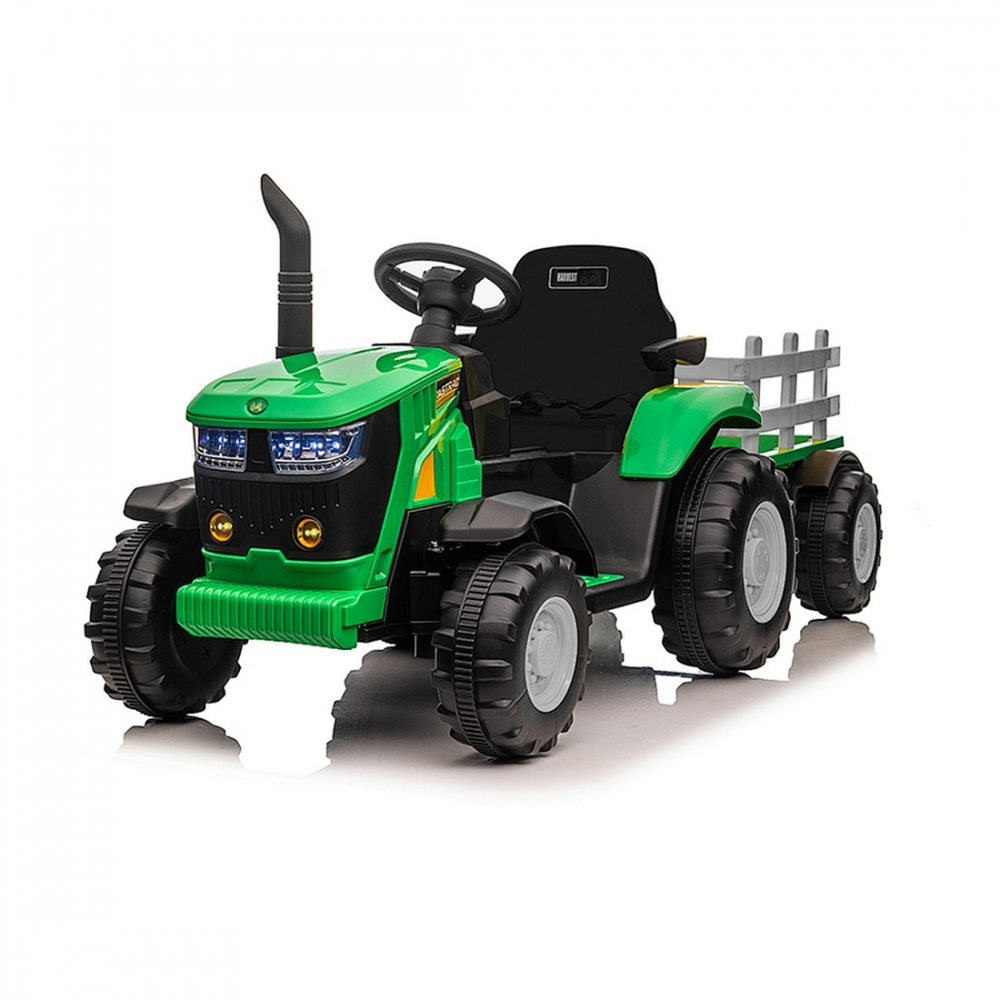 Tractor electric 12V cu remorca Nichiduta Track Green 70W