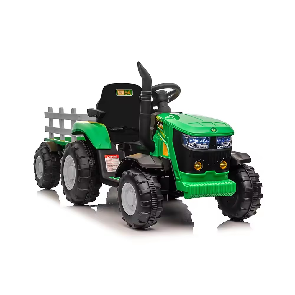 Tractor electric 12V cu remorca Nichiduta Track Green - 3