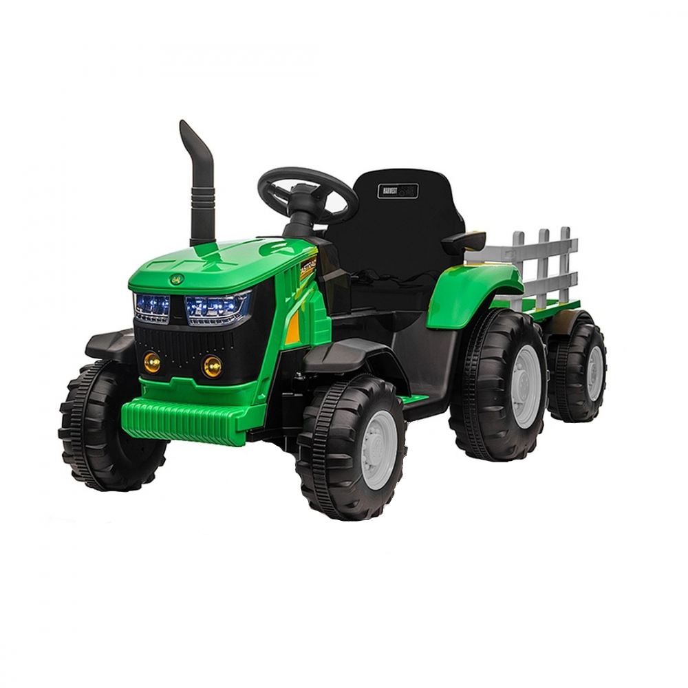 Tractor electric 12V cu remorca Nichiduta Track Green - 6