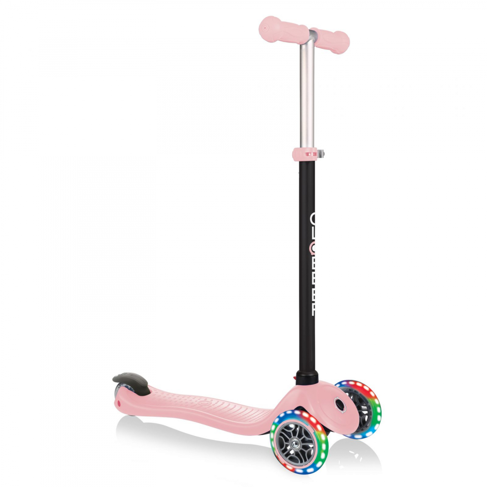 Trotineta Globber Go-Up Sporty 3 in 1 cu lumini culoare roz pastel - 3 | YEO