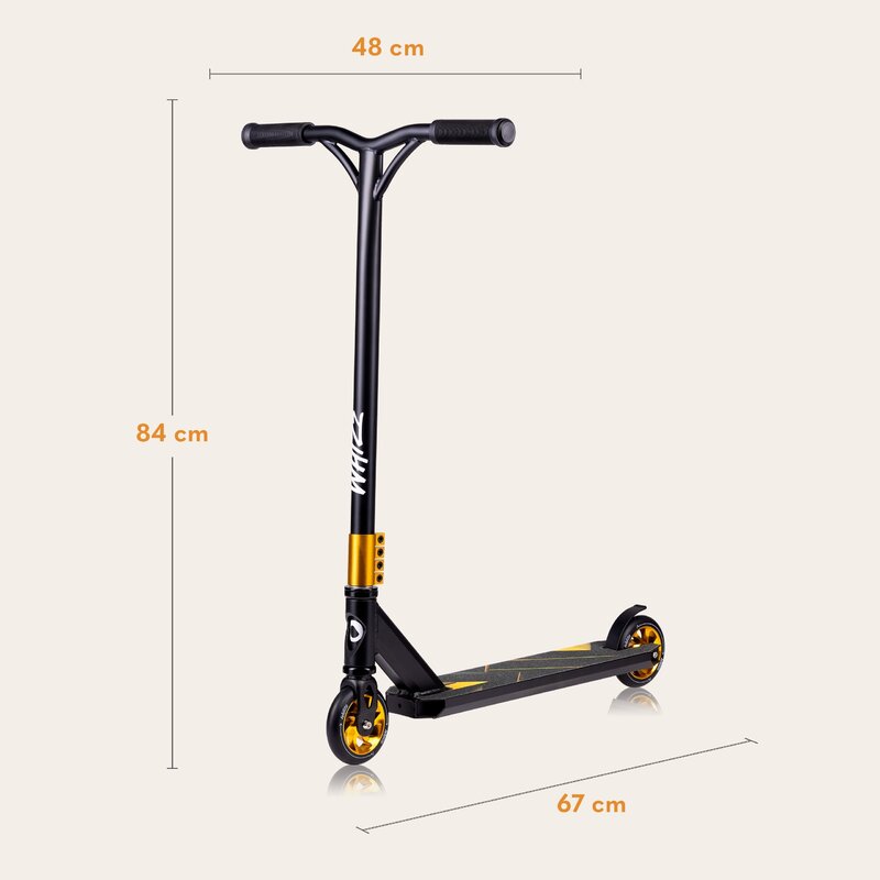 Trotineta Lionelo Whizz pentru acrobatii 20-100 kg galbennegru - 9