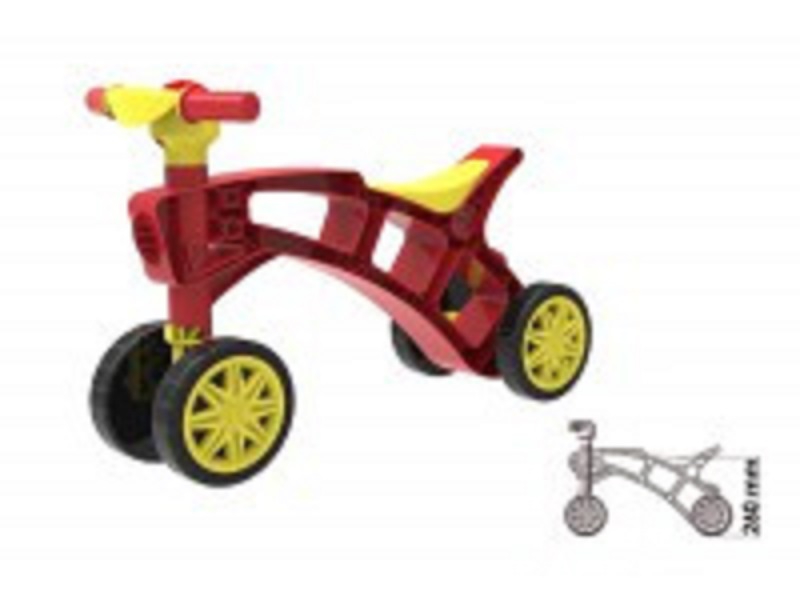 Vehicul de echilibru fara pedale cu 4 roti Minibike Red - 1