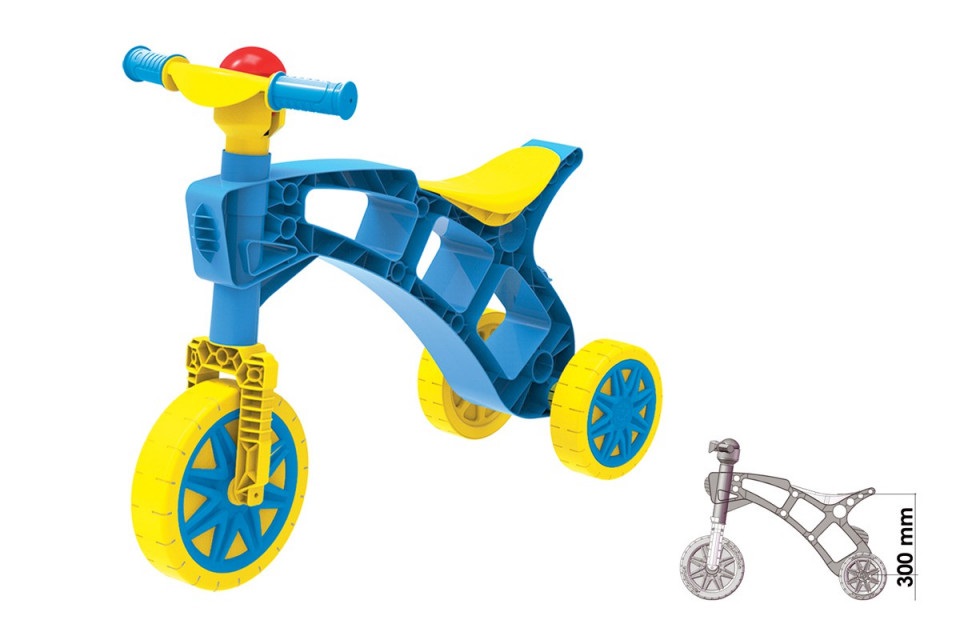 Vehicul de echilibru fara pedale cu trei roti Minibike Blue - 1