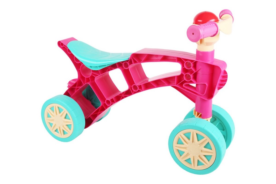 Vehicul de echilibru fara pedale cu 4 roti Minibike Pink - 1