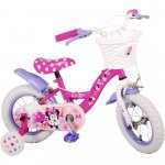 Bicicleta pentru copii Volare Disney Minnie Cutest Ever fete 12 inch roz cu doua frane de mana