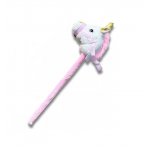 Cap de Unicorn pe tija cu sunete 85 cm White Unicorn