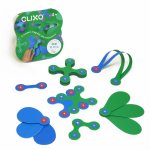 Joc magnetic de construit Clixo Itsy albastru & verde