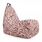 Fotoliu puf Bean Bag tip chill L tigre soft pink