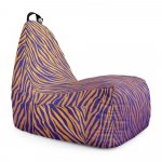 Fotoliu puf Bean Bag tip chill L zebra gradient dark