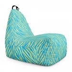 Fotoliu puf Bean Bag tip chill L zebra green