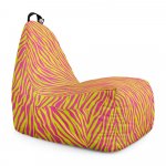 Fotoliu puf Bean Bag tip chill L zebra pink