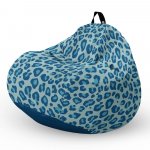 Fotoliu puf Bean Bag tip para XL leopard blue