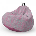 Fotoliu puf Bean Bag tip para XL zebra blue